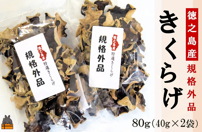 世界自然遺産の島の水と太陽の恵み!徳之島産きくらげ(規格外品)80g(40g×2袋)!!