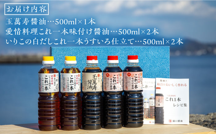 【全3回定期便】忙しいあなたに!これ1本で美味しい味付け!味付け醤油の満足セット(特級醤油/白だし)