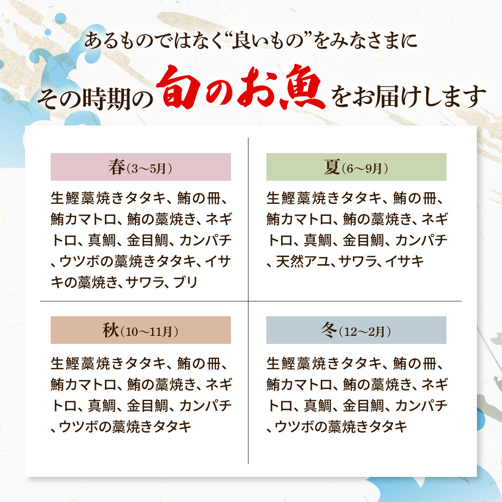 <12回定期便>違いの分かる鮮魚店店長が送る 高知のお魚定期便!!