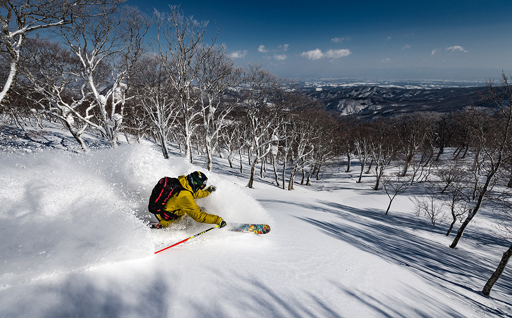 転んでも痛くないパウダースノー。パウダーロングラン。