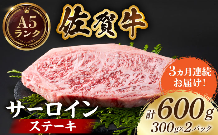 A5ランク 佐賀牛 牛肉 サーロイン ステーキ A5 佐賀牛 a5 2枚 和牛 黒毛和牛 小分け 冷凍 定期 3回 3ヶ月
