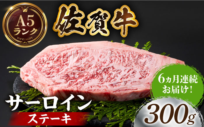 A5ランク 佐賀牛 牛肉 サーロイン ステーキ A5 佐賀牛 a5 1枚 和牛 黒毛和牛 小分け 冷凍 定期 6回 6ヶ月