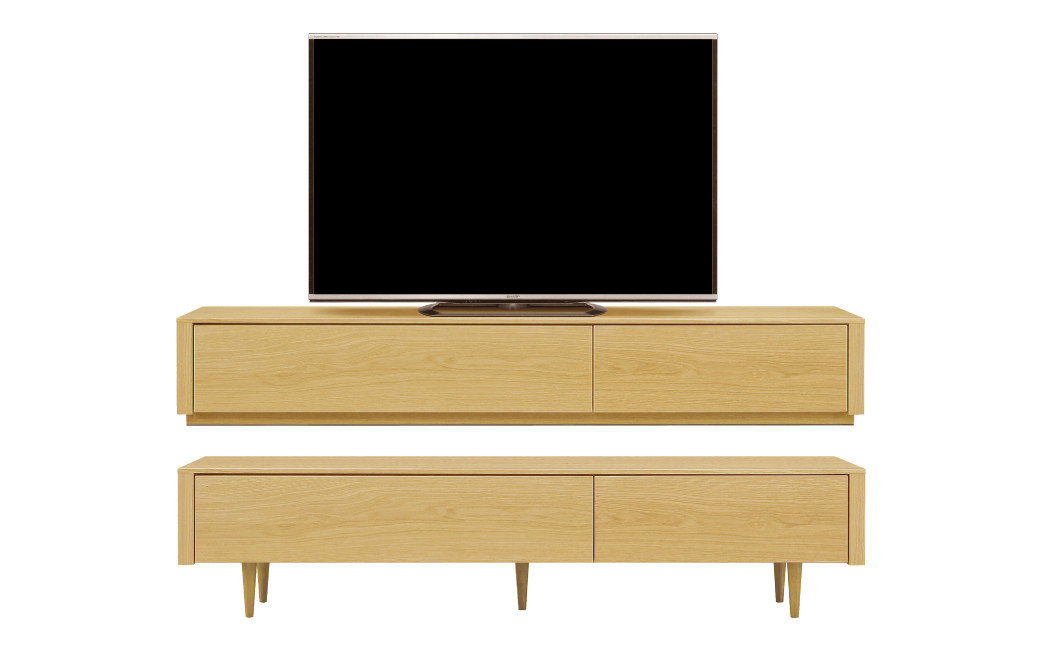 ライズ テレビボード 180【ウォールナット / オーク】【脚タイプ/台輪タイプ】