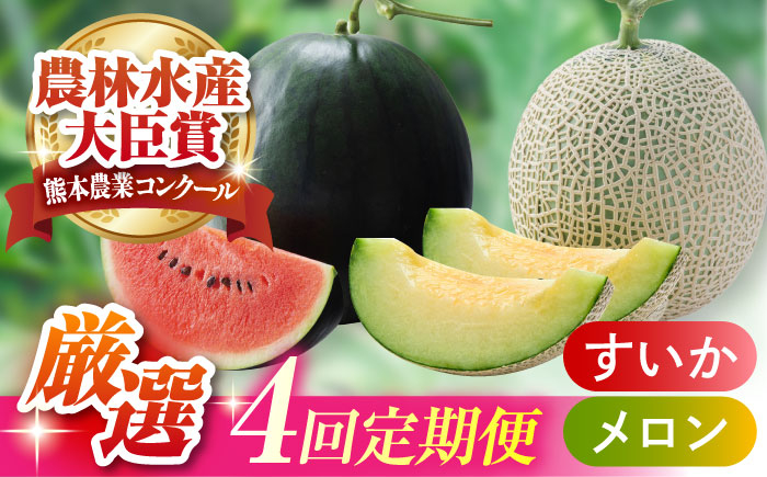 スイカ メロン セット 旬 果物 フルーツ ギフト ブランド 人気 新鮮 産地直送 甘い 一番果 熊本県 山鹿市  定期便