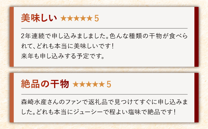 【旨味を凝縮】旬鮮平戸干物種詰合せ（×12回） 平戸市 / 森崎水産  