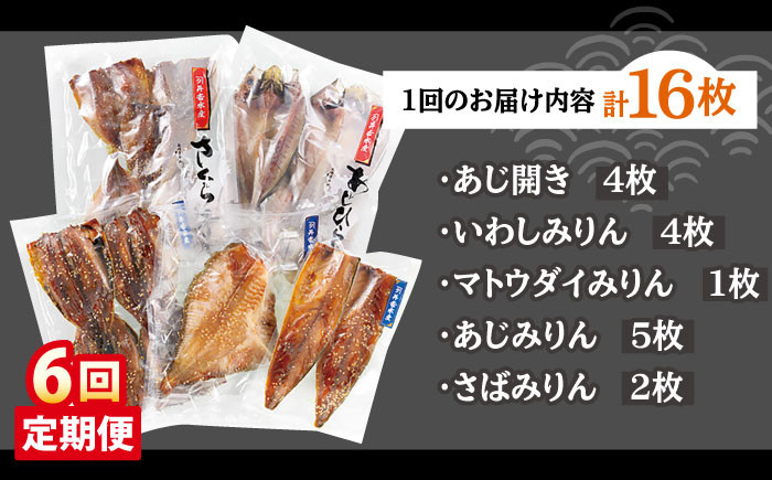 【創業90年の匠の味】平戸 干物 5種セット 計16枚/回【井吉水産】 