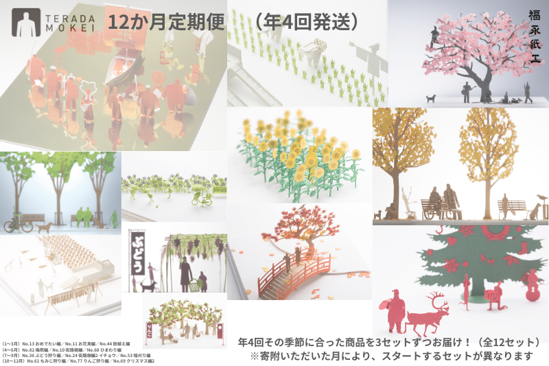 テラダモケイ「1/100建築模型用添景セット」12か月定期便