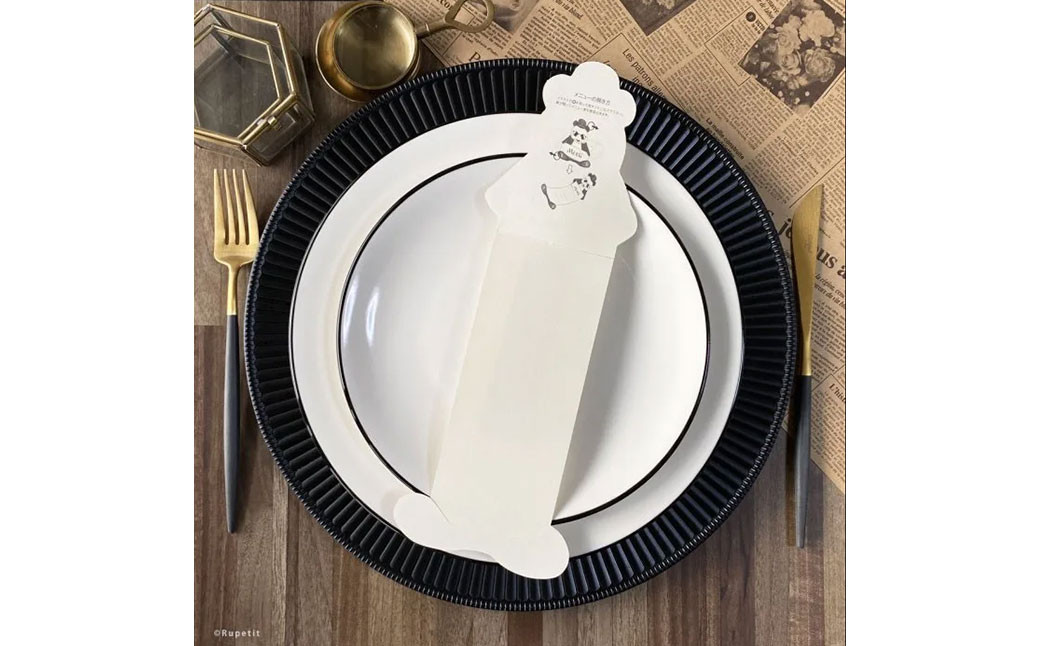 【 ブライダルペーパーアイテム 】 席札 「立体メニュー 6種セット」