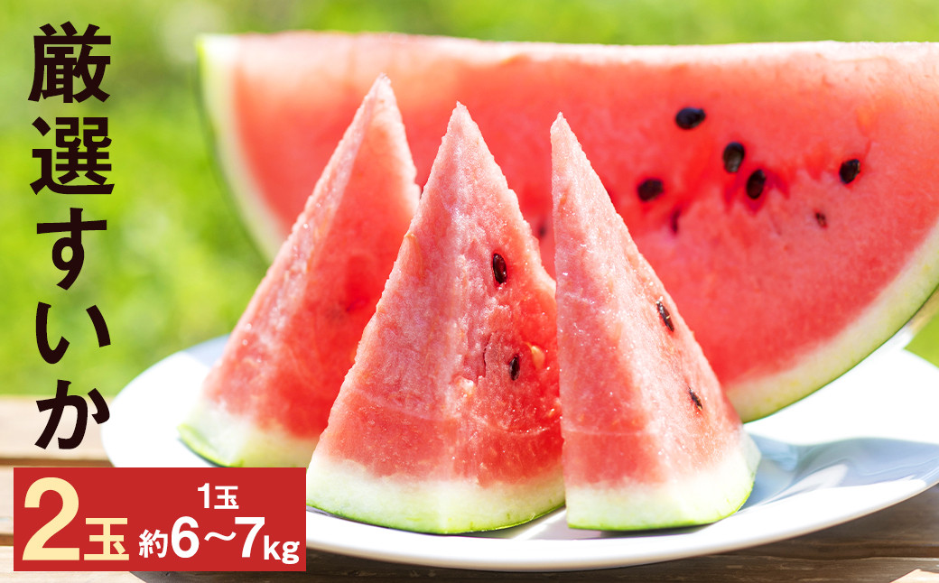 厳選 すいか 2玉 6kg～7kg
