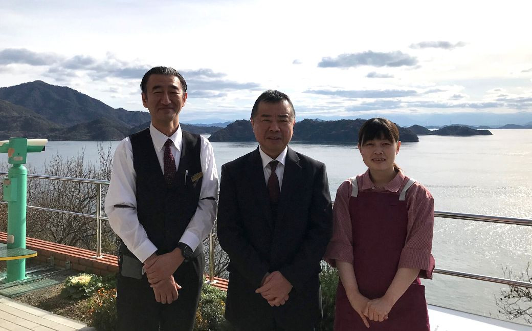 清風館の皆様「いつも大崎上島をご支援いただきありがとうございます。是非、清風館で『心に残る大崎上島』をご堪能ください。」