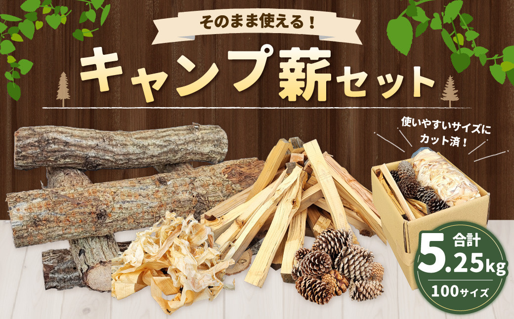 キャンプ薪セット【100サイズ】
