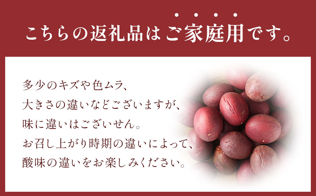  徳之島 天城町 パッションフルーツ2kg(家庭用)