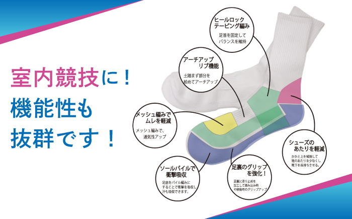 【佐賀バルーナーズファン必見！】＜グッズ付き＞角田選手オリジナル ナンバーソックス （ホワイト）2足組