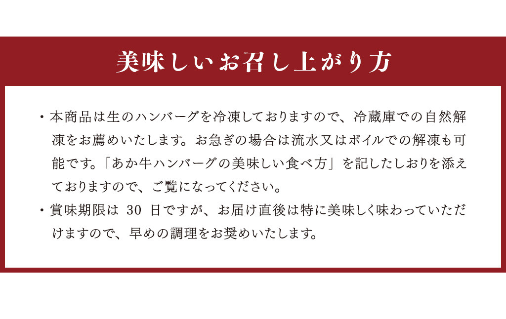 あか牛100%ハンバーグセット 120g×6個 あか牛のたれ200ml付き