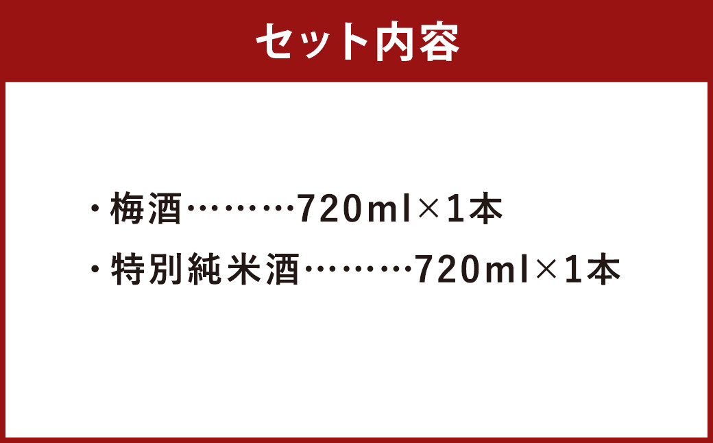 【南部美人】糖類無添加梅酒&特別純米酒セット ギフト箱入