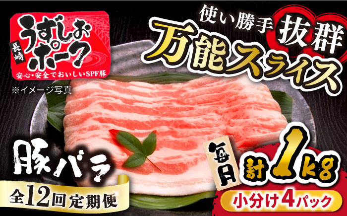 豚 バラ スライス 1kg 12回定期便