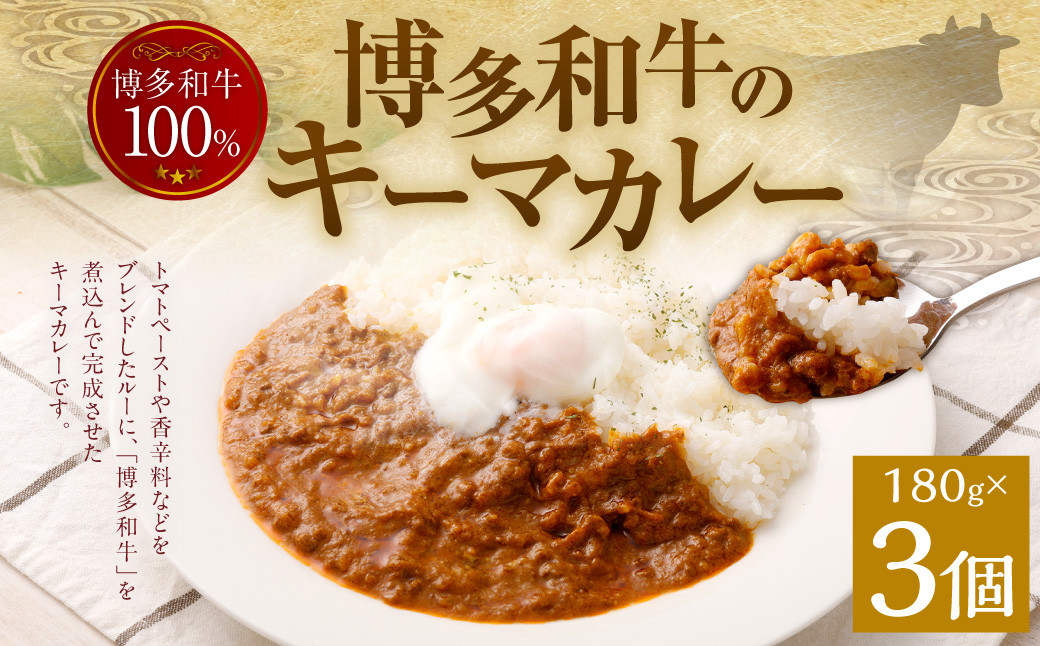 100％博多和牛のキーマカレー 3個入り 合計540g