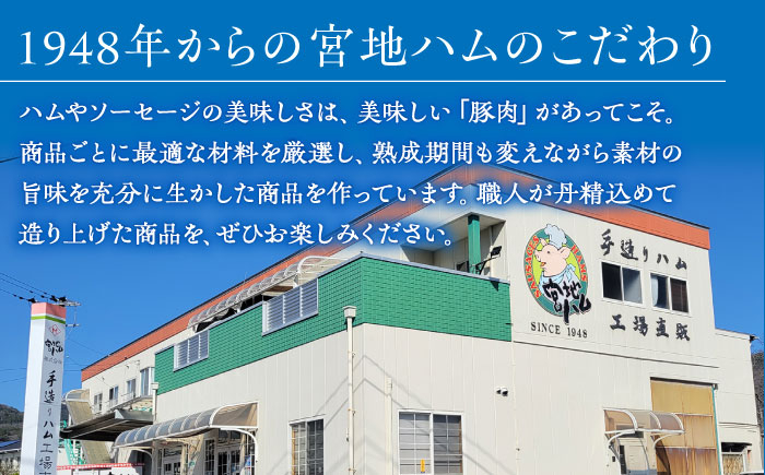 【12回定期便】ロースハム詰合せ 計950g（ロースハム 焼豚 プレスハム）/宮地ハム [UBM019]