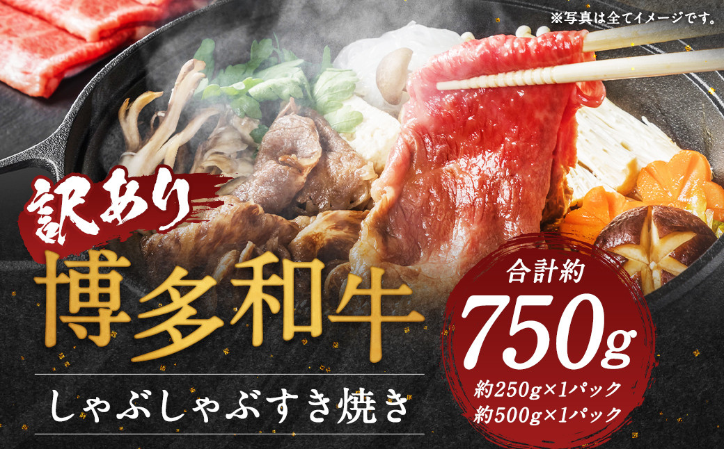 博多和牛しゃぶしゃぶすき焼き 約750gセット