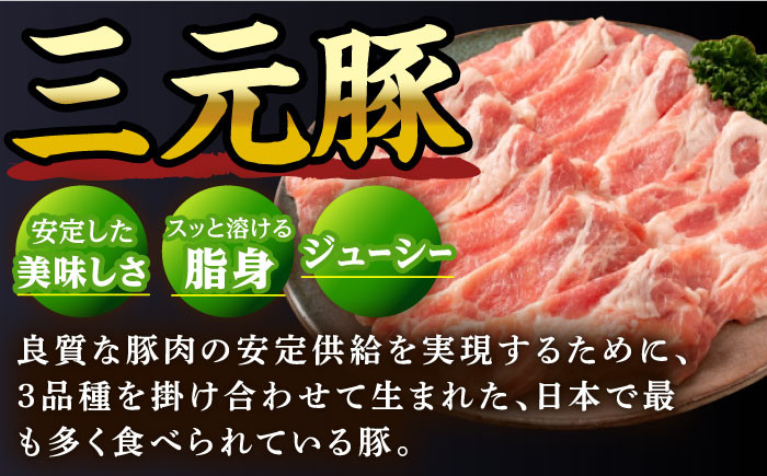 【色々な料理に大活躍！！】佐賀産 三元豚 スライス 2種 セット 計3kg /宮地ハム [UBM004] 豚肉 豚 肉 バラ 肩
