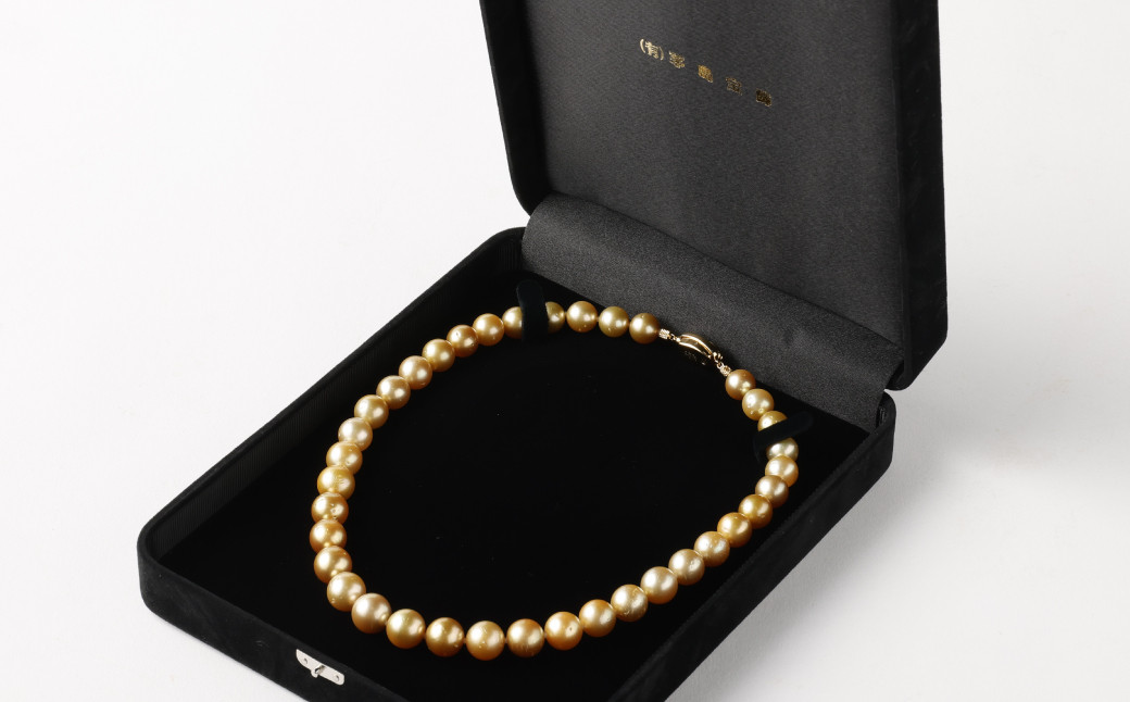 南洋ゴールデン 真珠 ネックレス 13.8mm UP～10mm UP