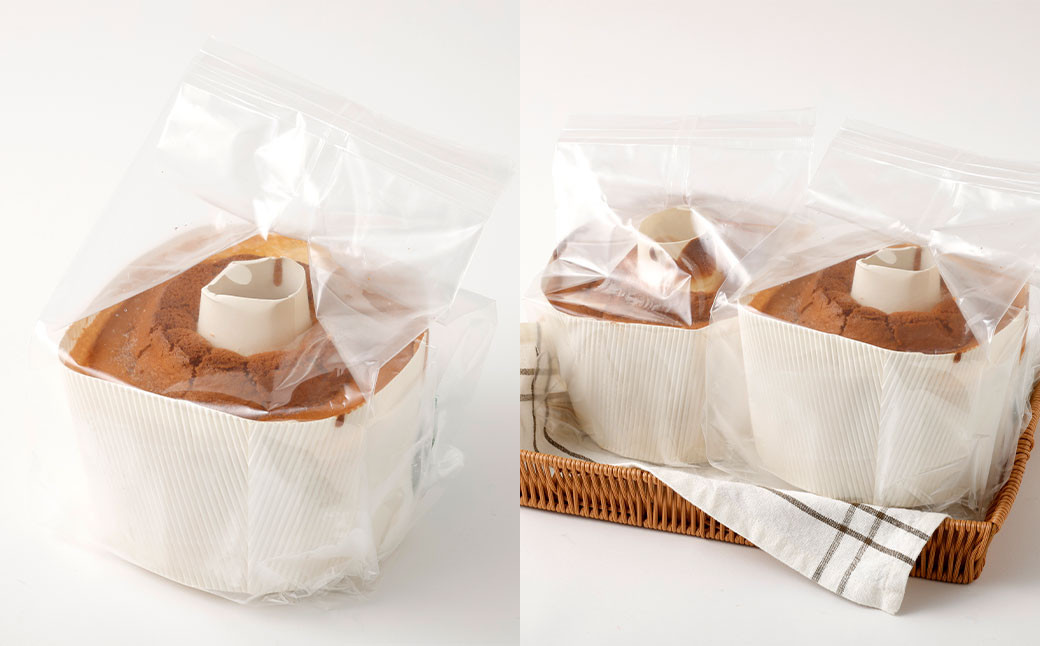 【1ヶ月毎10回定期便】米粉シフォンケーキ 計20個（2個×10回）