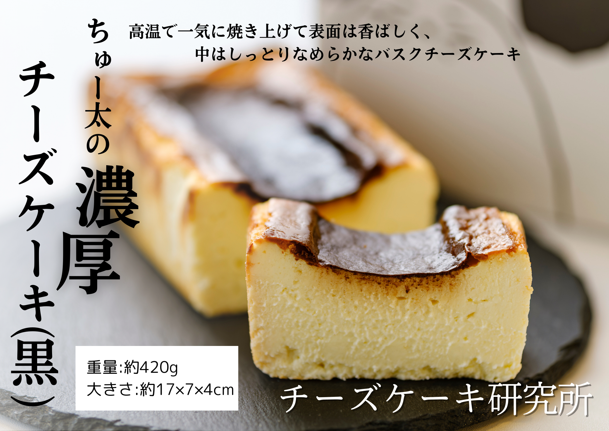 ちゅー太の濃厚チーズケーキ(黒) けーき  ちーず 福岡県産品