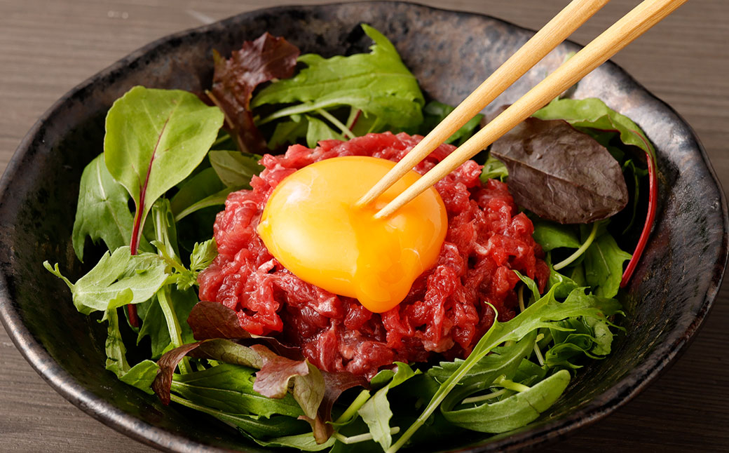 鮮馬刺し 3種ブロックセット(赤身×4・タタキ×2・ユッケ×2) 計580g