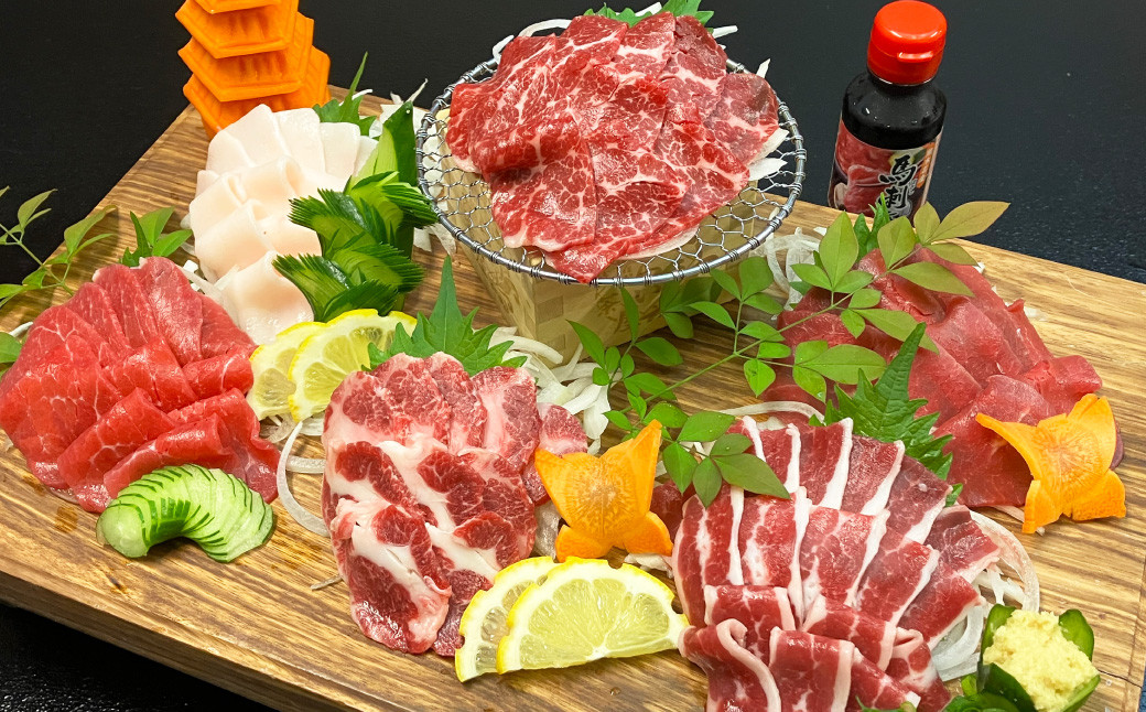 カット済み！馬刺し人気部位6種盛り合わせ 約300g