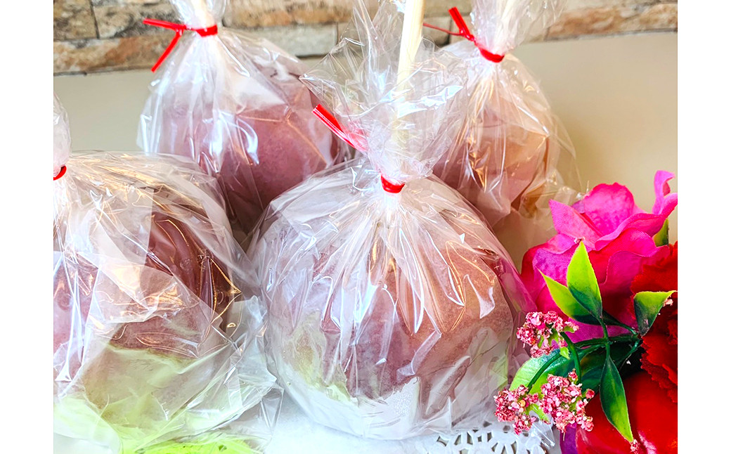 【りんご飴】琥珀色 プレーン味 6個 セット