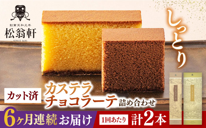 カステラ かすてら お菓子 おやつ デザート スイーツ チョコ 2本  長崎県 長崎 定期便