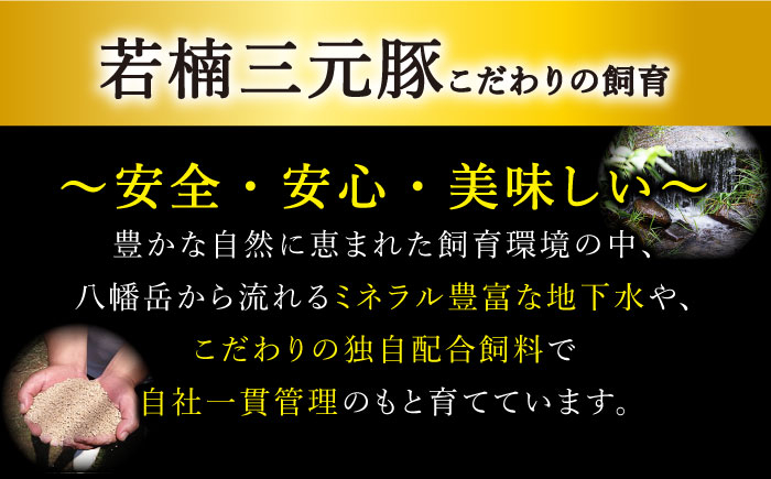 【6回定期便】若楠三元豚 切り落とし 1kg（250g×4パック）/ナチュラルフーズ [UBH075]