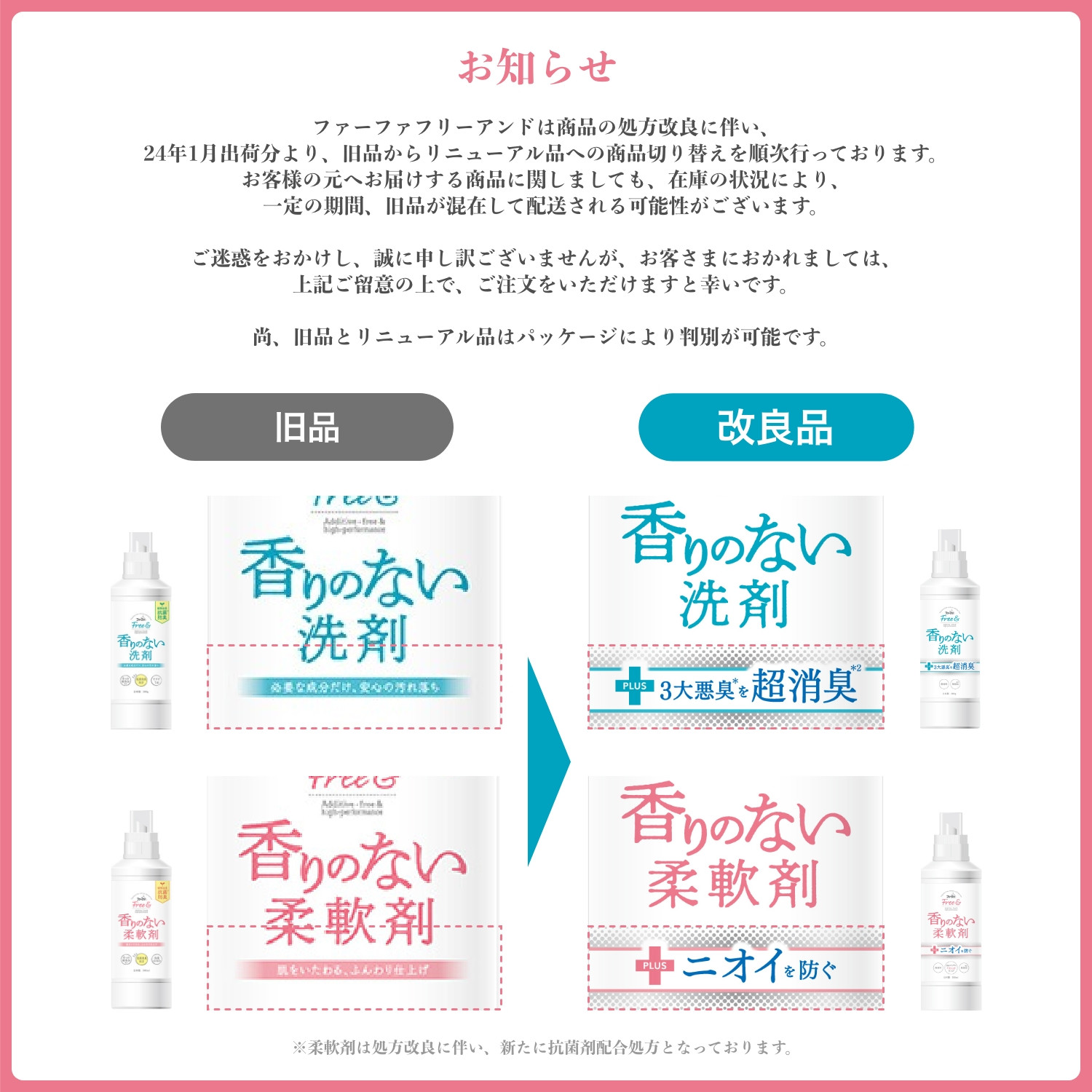 ファーファ フリー＆ 超コン液体洗剤無香料詰替1500g×6個