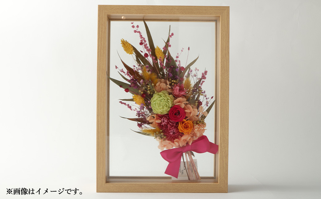 プリザーブドフラワー ガラスフレーム「HERBIER(エルビエ) 」