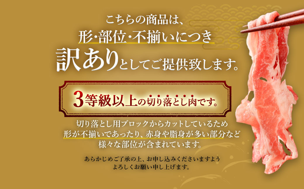 【数量限定 訳あり】【A4・A5】博多和牛 切り落とし 300g×4パック 合計1.2kg