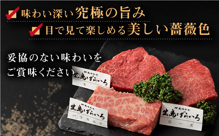 長崎和牛 牛肉 ステーキ 出島ばらいろ 3種 ロース モモ バラ モモ肉 ロースステーキ 肉 長崎 焼肉 ステーキ ステーキ