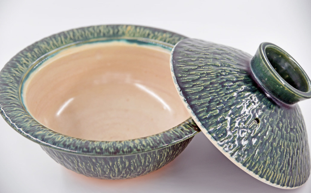 【上野焼香春徹山窯】 選べる土鍋 【上野（あがの）：白】または【オリベ釉：緑】