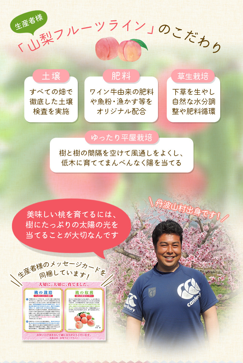★富士の見えるくだもの畑より思いを込めて朝もぎ直送致します★