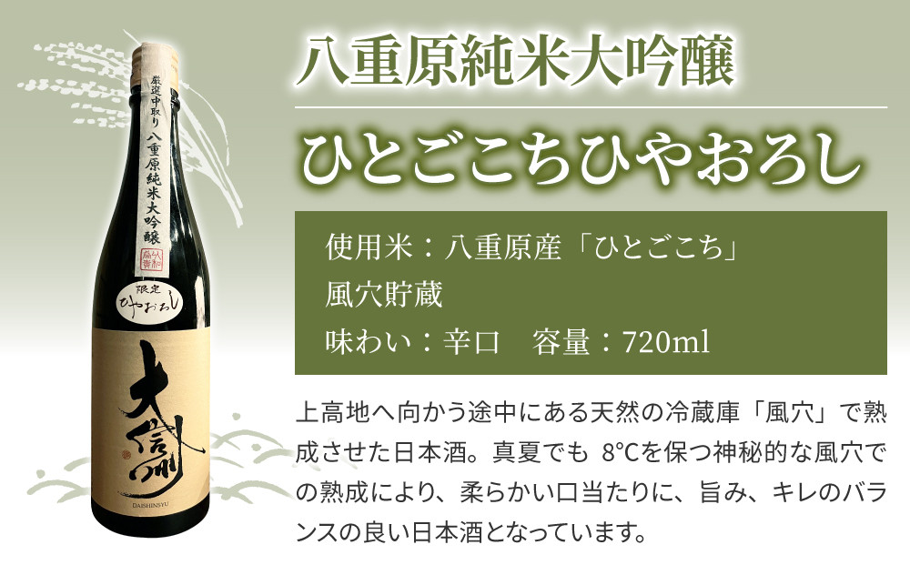 【11月】大信州 八重原純米大吟醸ひとごこちひやおろし