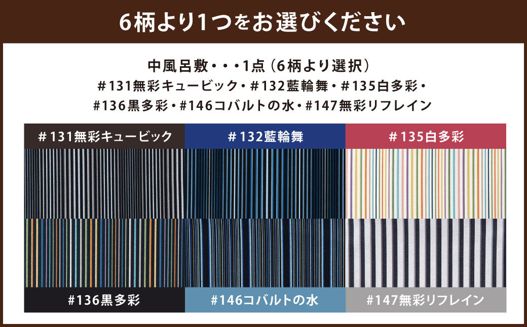 「小倉 縞縞」 中風呂敷