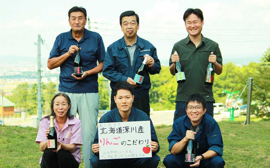 北海道深川市産りんご使用 果実酒 ふかがわシードル 飲みきりサイズ<中口> 200ml×12本セット