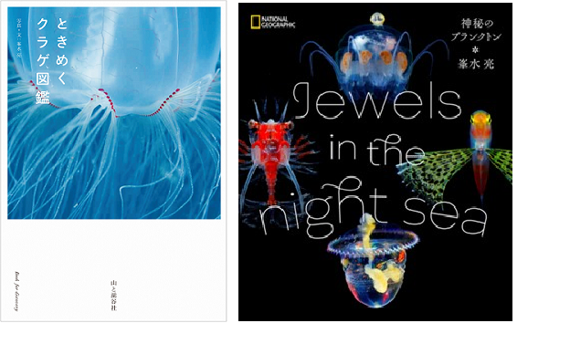 海洋生物写真家　峯水亮氏　『ときめくクラゲ図鑑』＆『Jewelsin the night sea　神秘のプランクトン』