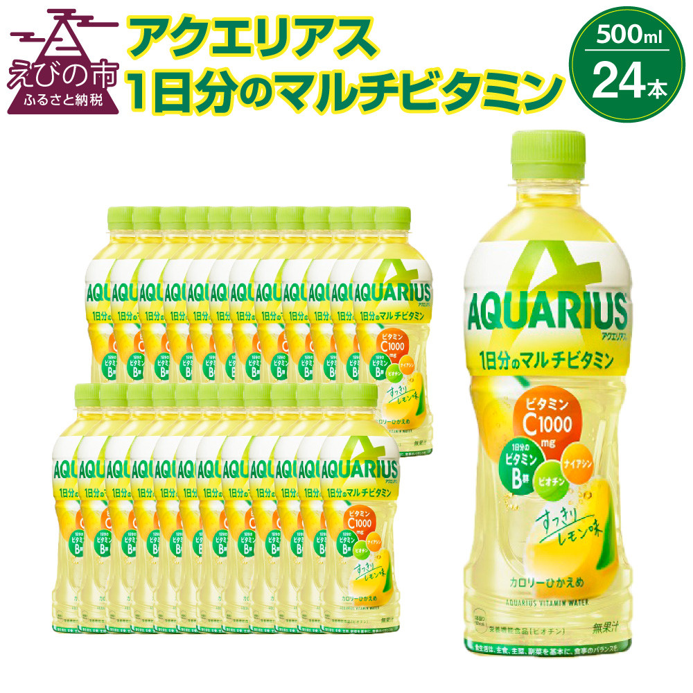 アクエリアス 1日分のマルチビタミン PET (500ml×24本)×1ケース