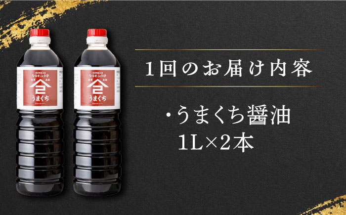 【3回定期便】なるせみそ・しょうゆのうまくち醤油 1L×2本 /角味噌醤油 [UAX032]