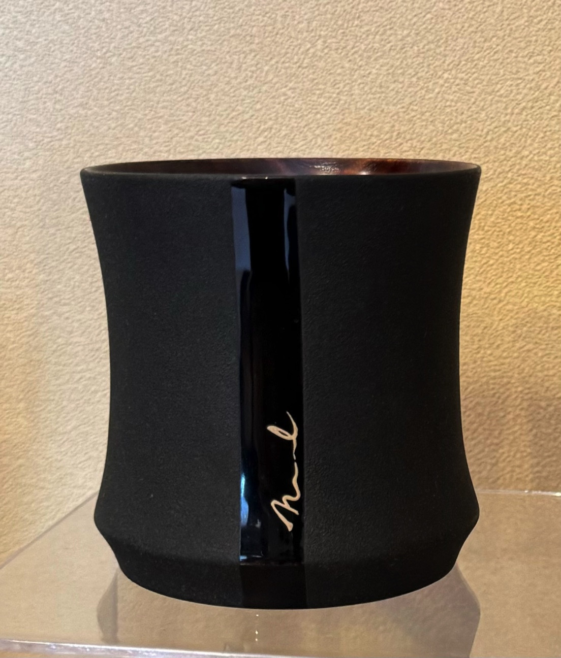 bamboo 黒マット漆 漆器 カップ 湯呑み 工芸