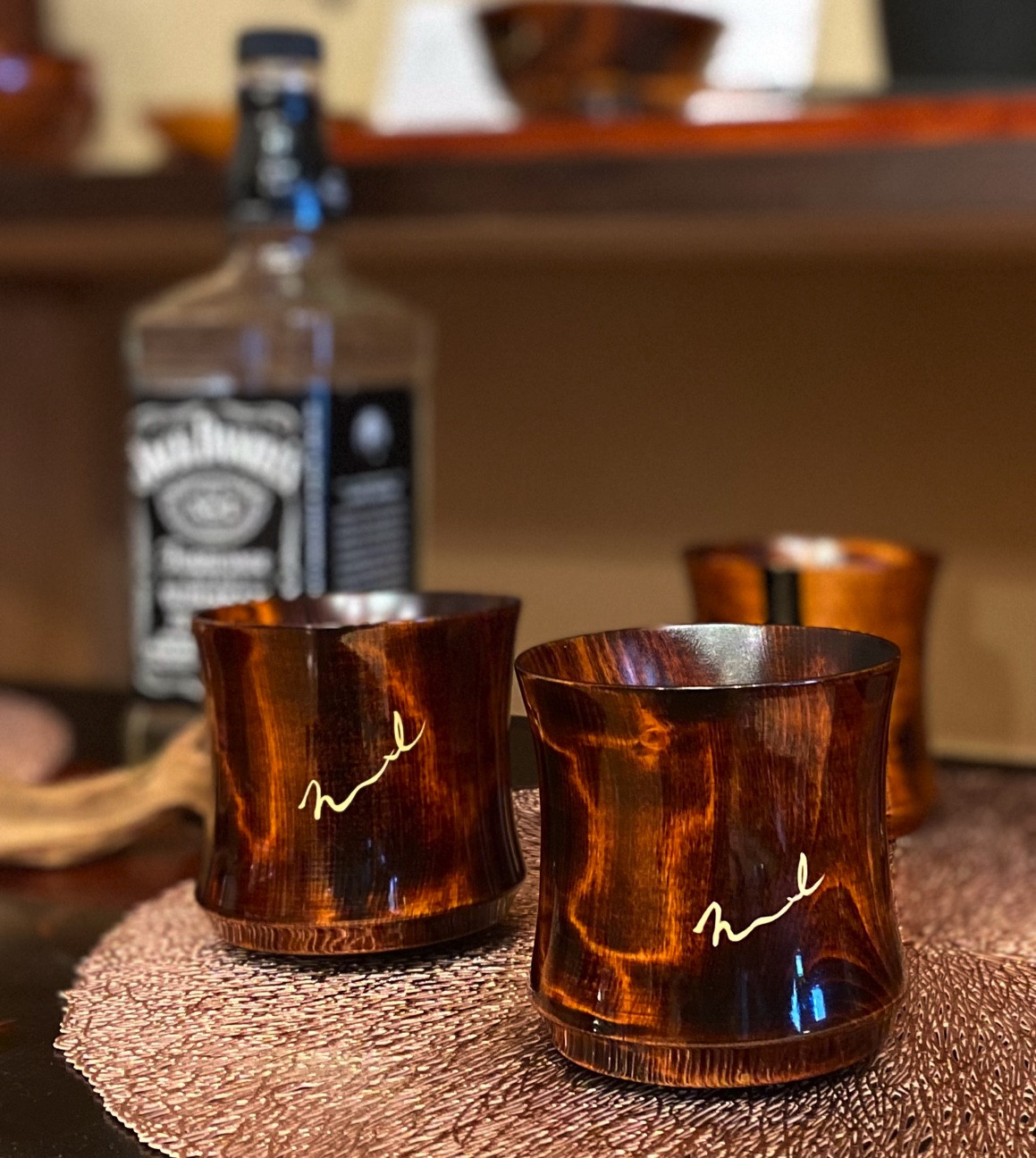 bamboo 杢漆 漆器 カップ 湯呑み 工芸