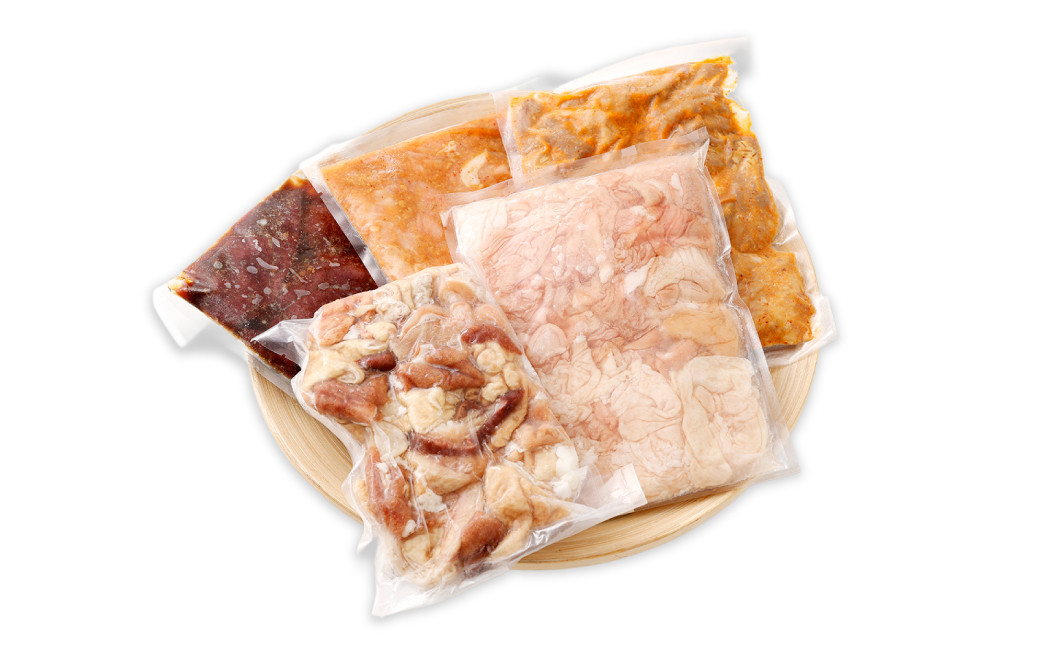 豚ホルモン 5種 食べ比べセット 計約1.5kg(約7~8人前)