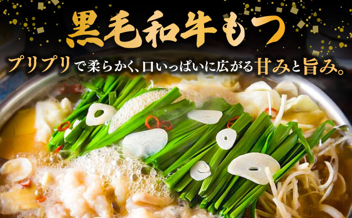 黒毛和牛 もつ鍋 セット2〜3人前 醤油味 (野菜なし)  [離島配送不可]  