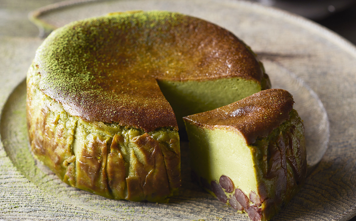 バスクチーズケーキ【抹茶×小豆】