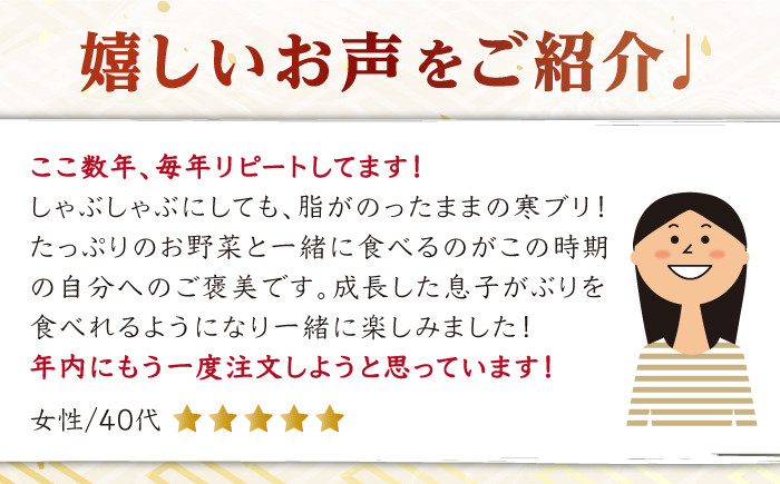 寒ブリしゃぶしゃぶ ブリしゃぶセット 寒ブリスライス 寒ブリ 寒ブリ鍋 